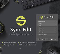 极品PS扩展面板－同步编辑(含高清视频教程)：Sync Edit - Layer Synchronize Kit